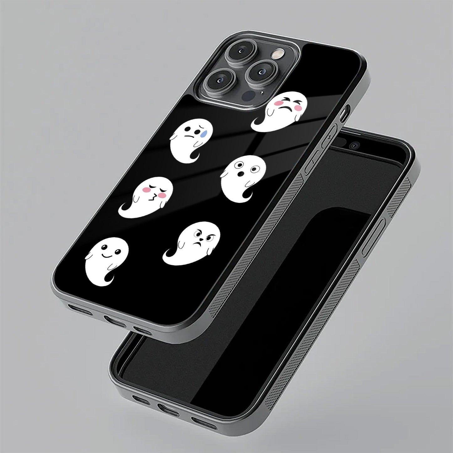Cute Ghost Glass Case Cover For Vivo - ShopOnCliQ