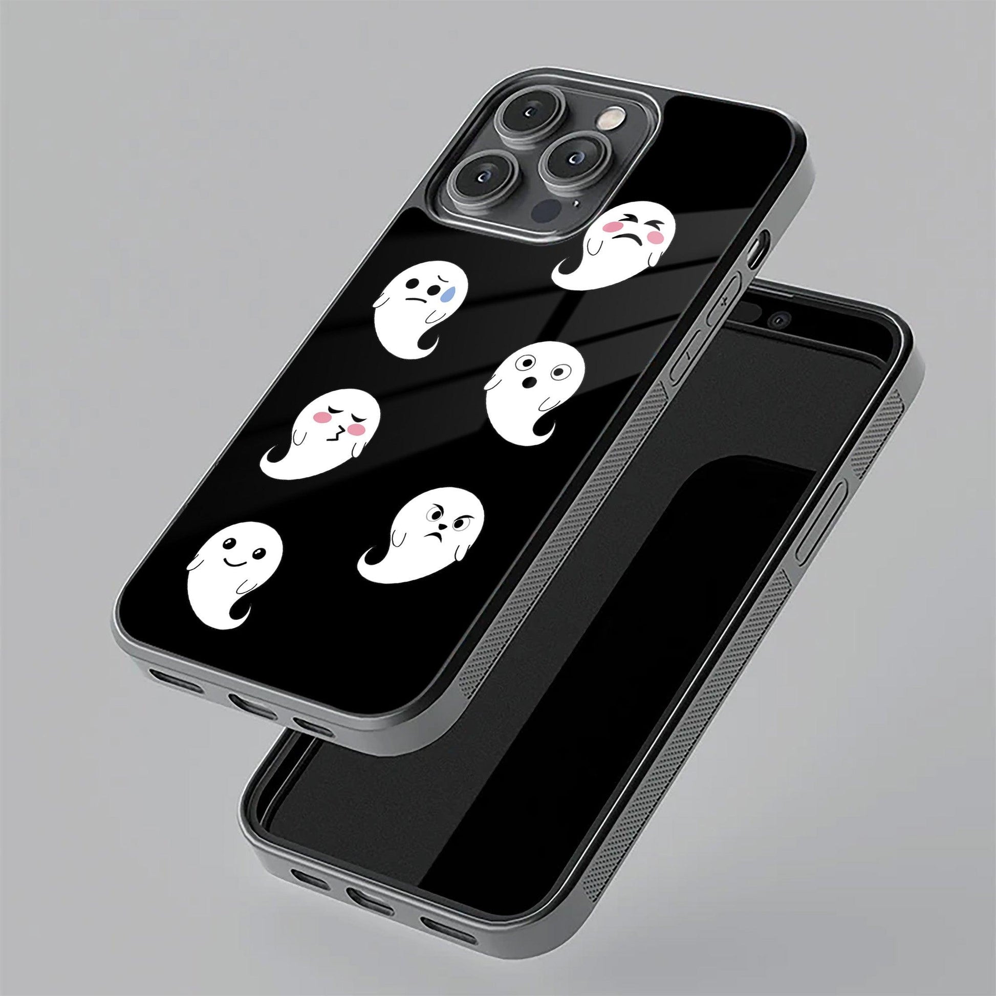 Cute Ghost Glass Case Cover For Vivo - ShopOnCliQ