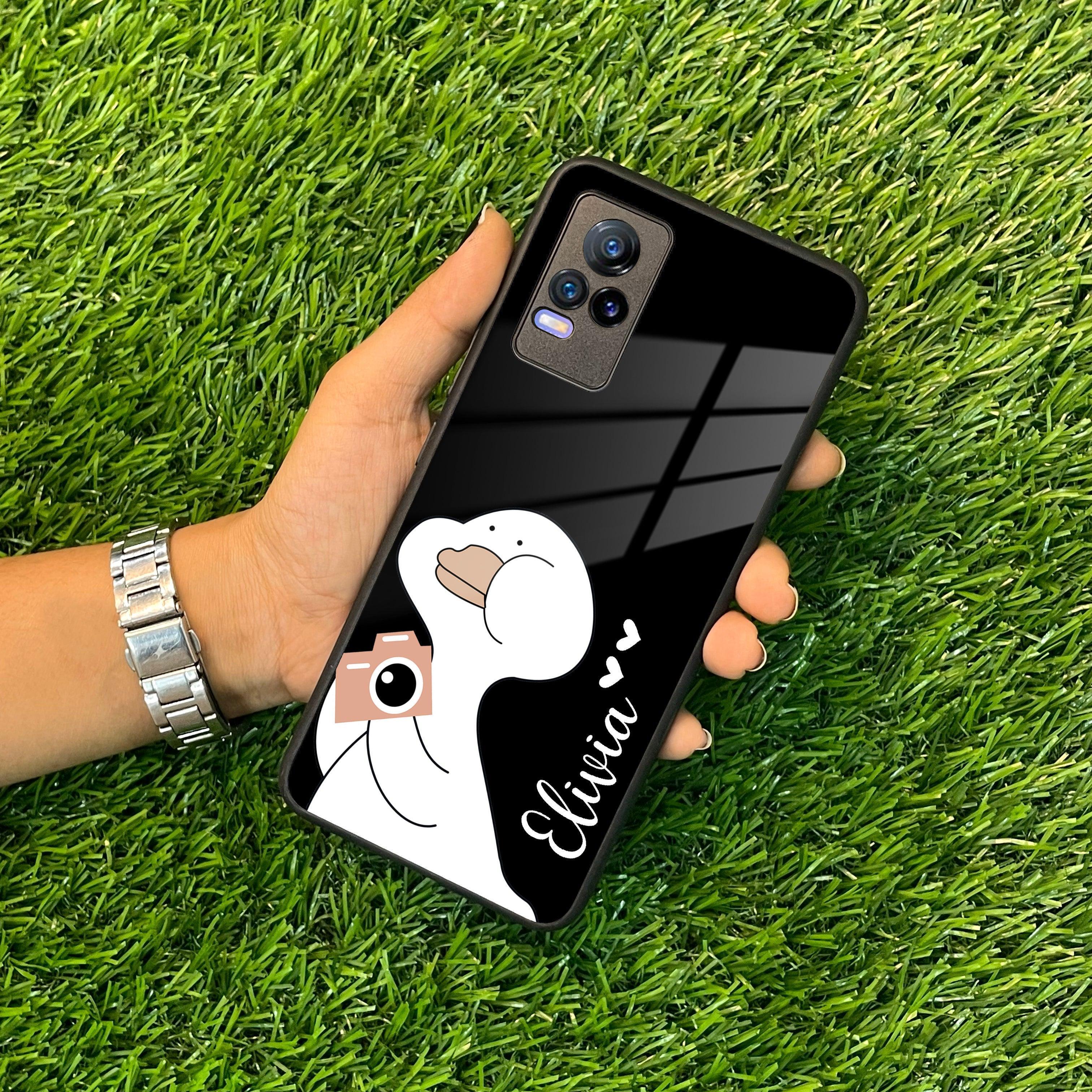 White Duck Glass Case Cover For Vivo - ShopOnCliQ