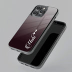 Customize Name Gradient Glass Case Cover Grey For iQOO - ShopOnCliQ