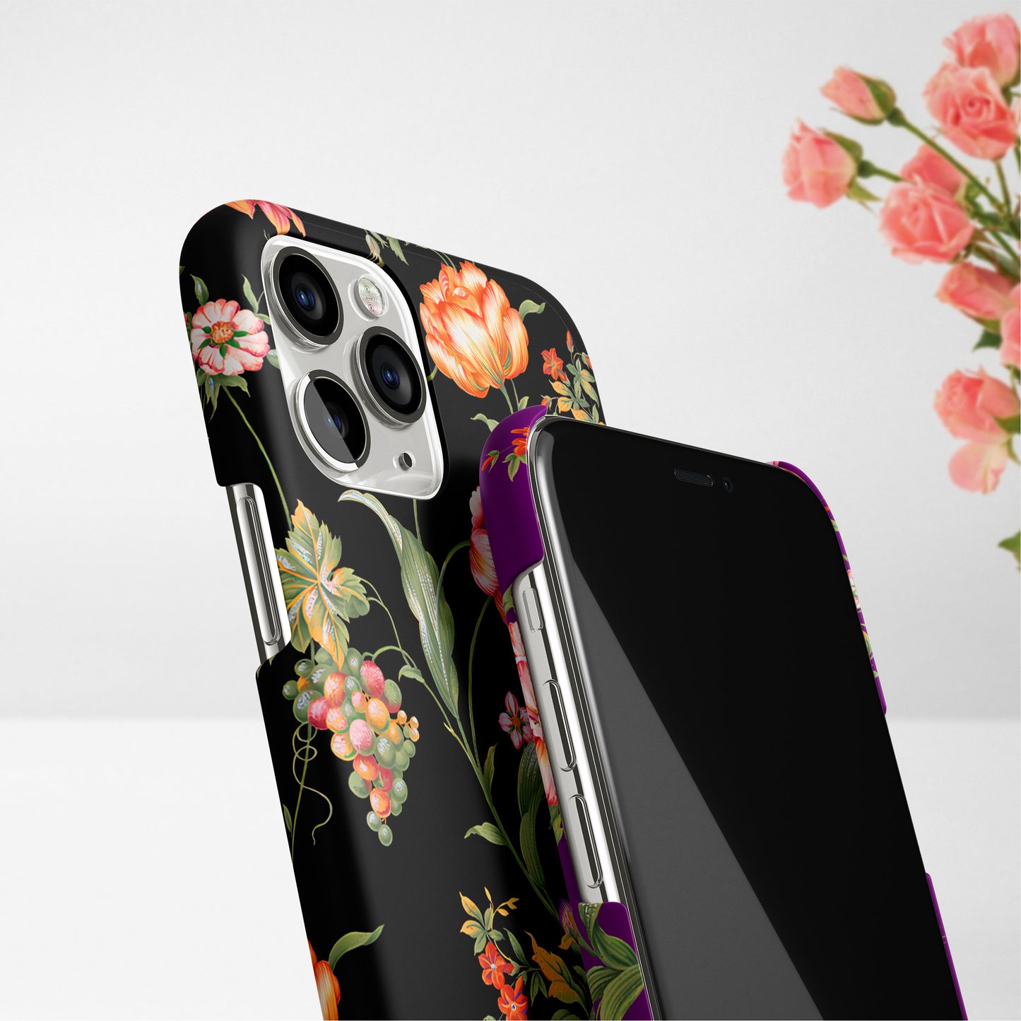 Just Wow Floral Slim Phone Case Cover Color Purple  For OnePlus