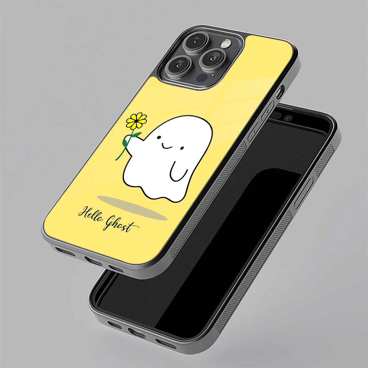 Ghost With Flower Glass Case Cover For Redmi/Xiaomi