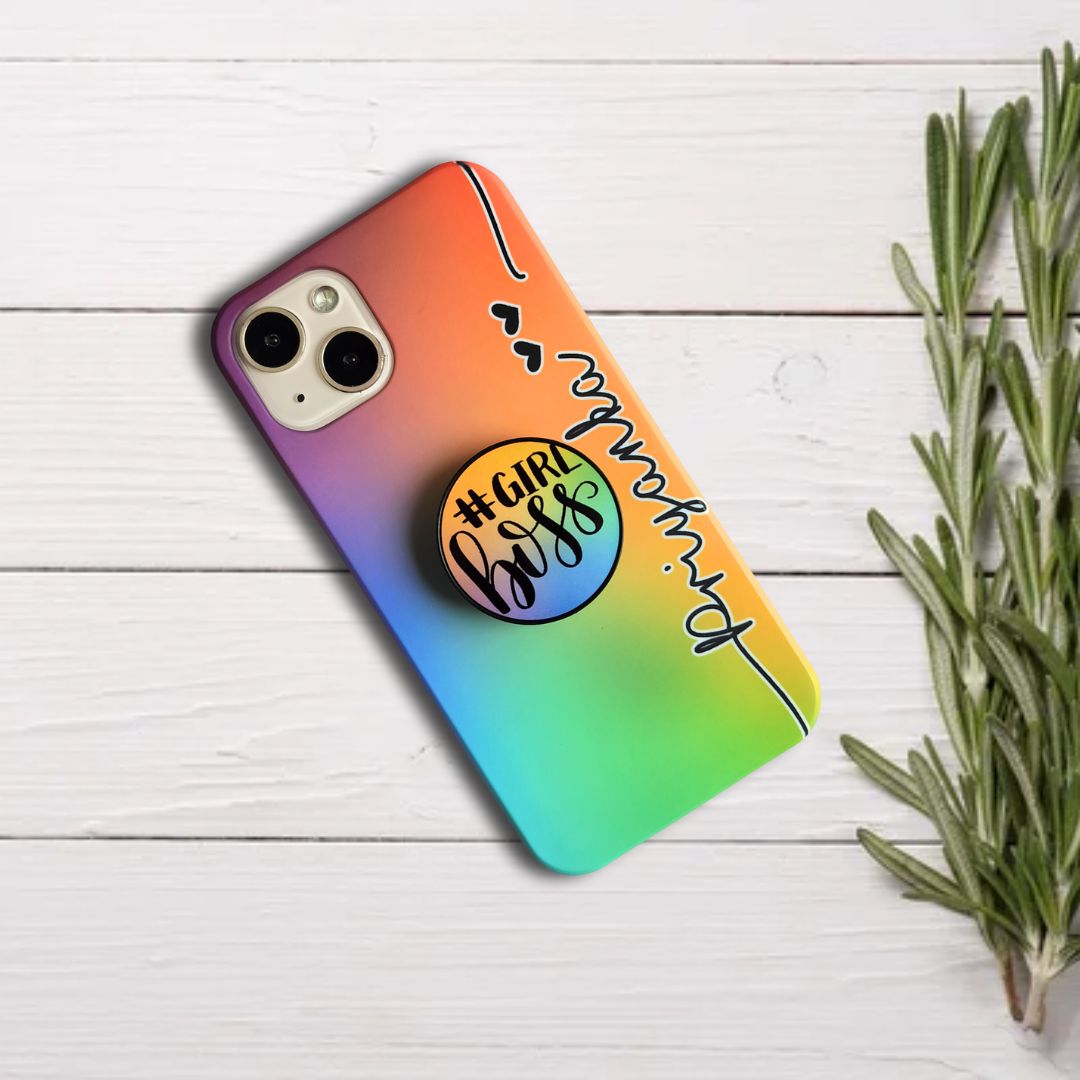 Rainbow Design Hard Matte Phone Case Cover