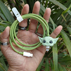 Yoda 3D Cartoon Silicone Charger Cover for iPhone 18W/20W - 360° Full Protection - ShopOnCliQ