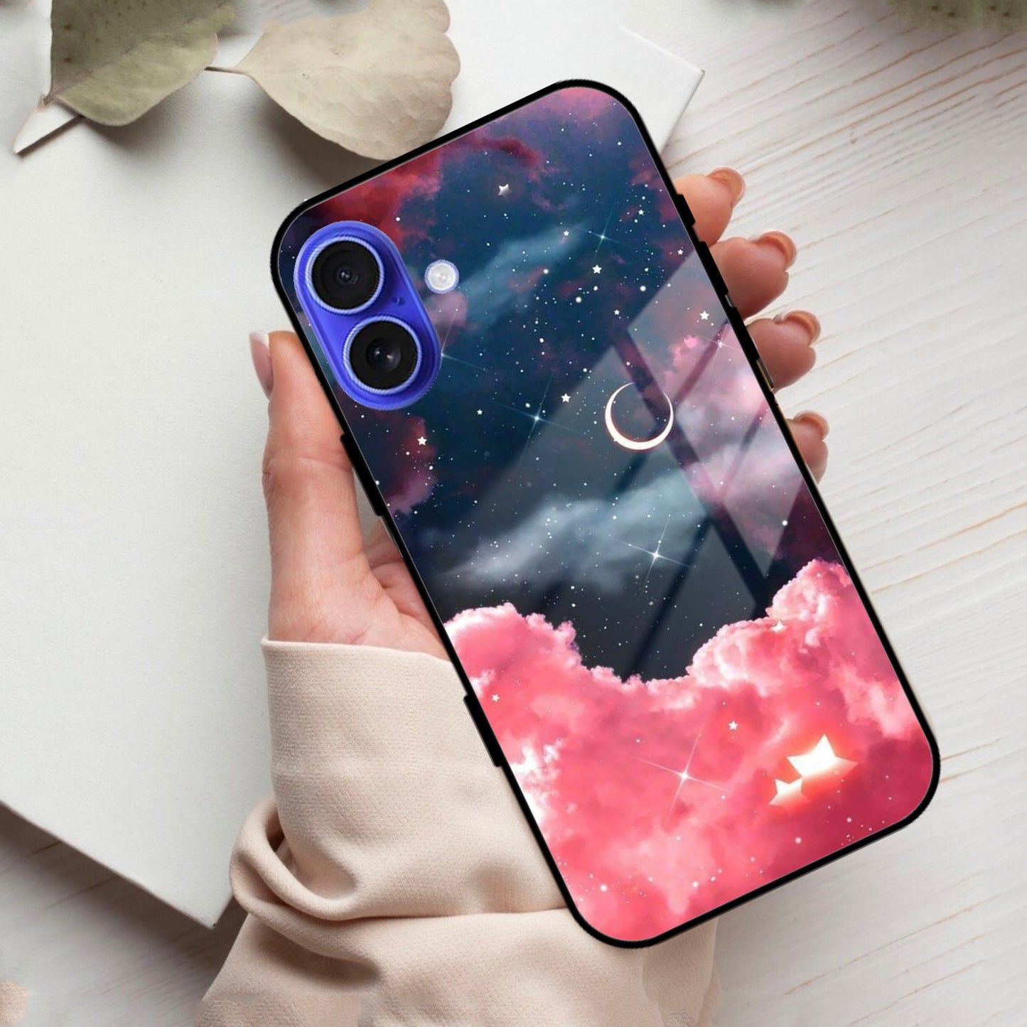 Aesthetic Cloud Glass Case Cover For iPhone