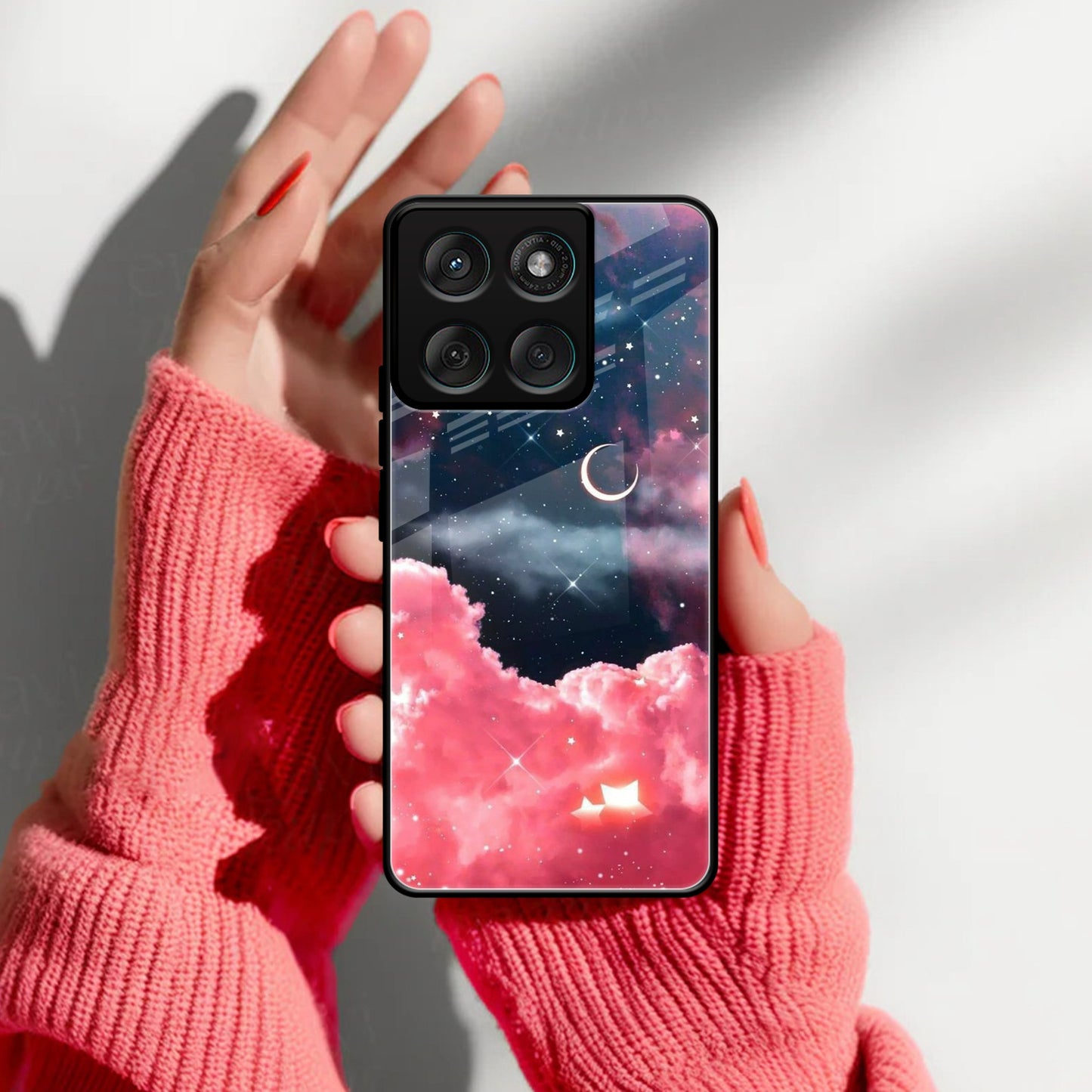 Aesthetic Cloud Glass Case Cover For Motorola