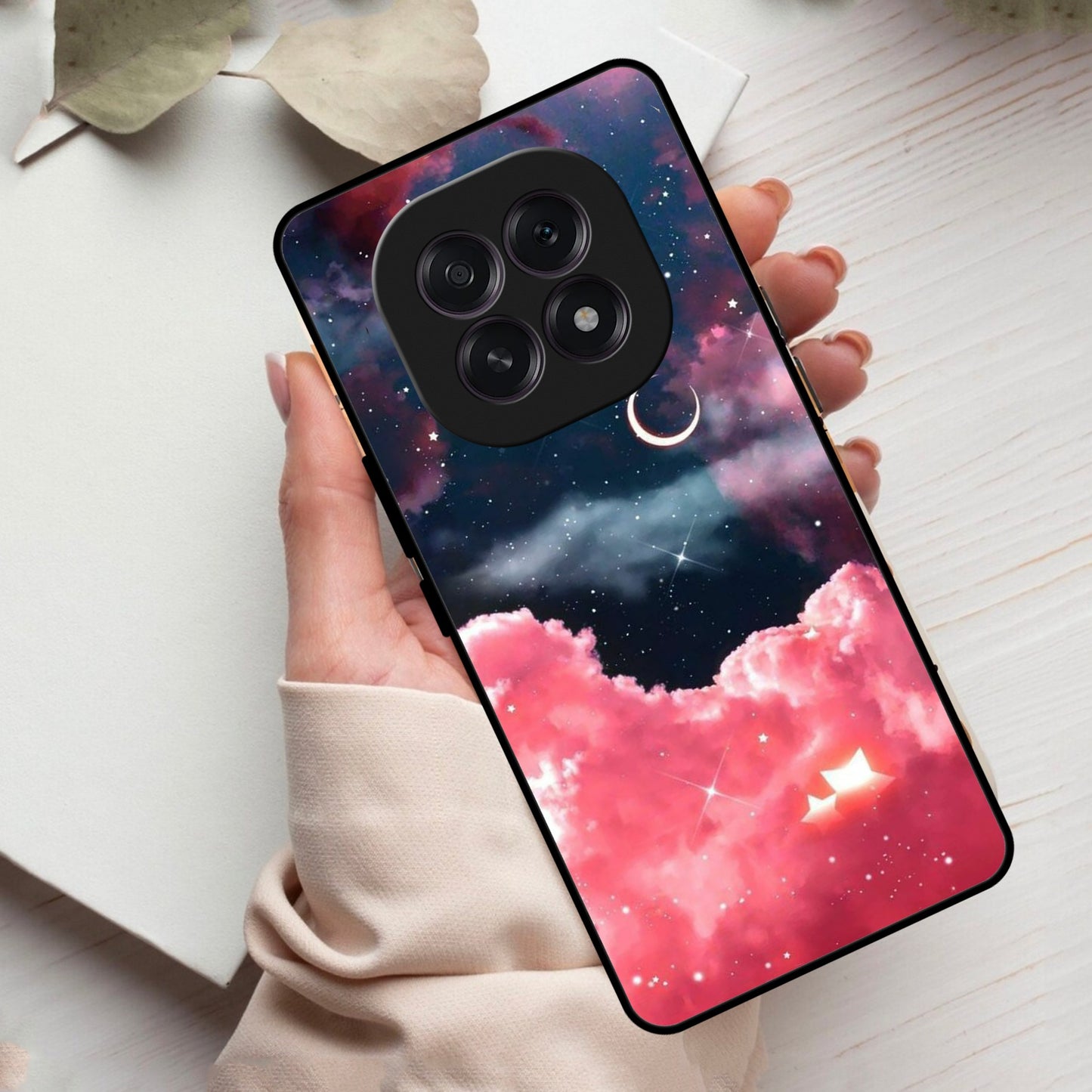 Aesthetic Cloud Glass Case Cover For Oppo