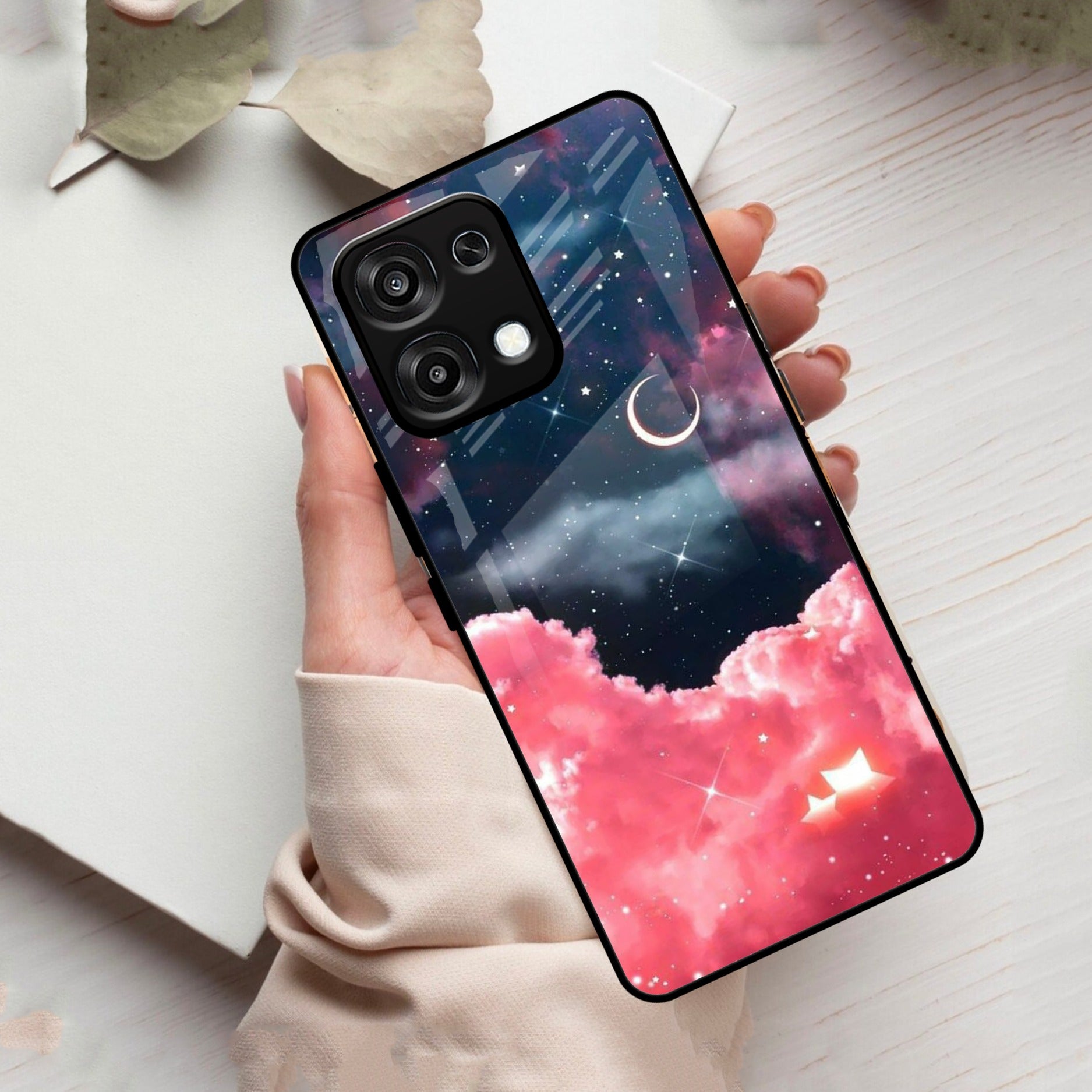 Aesthetic Cloud Glass Case Cover For Oppo