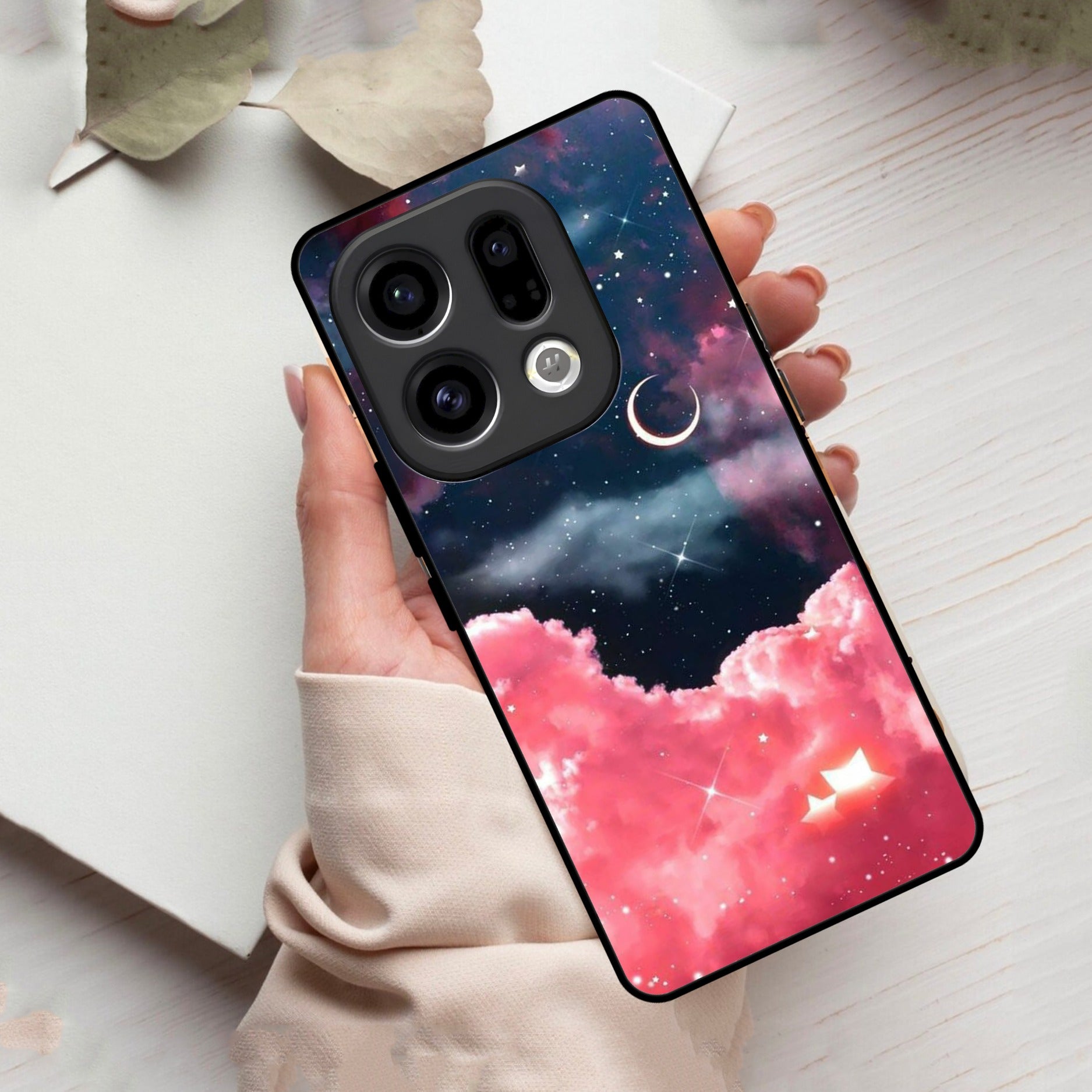 Aesthetic Cloud Glass Case Cover For Oppo