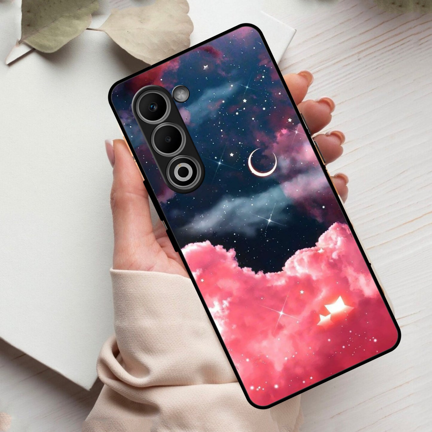 Aesthetic Cloud Glass Case Cover For Oppo