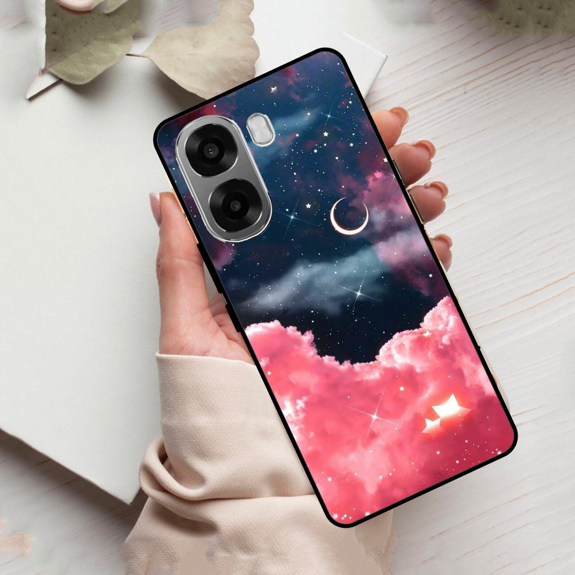 Aesthetic Cloud Glass Case Cover For Oppo