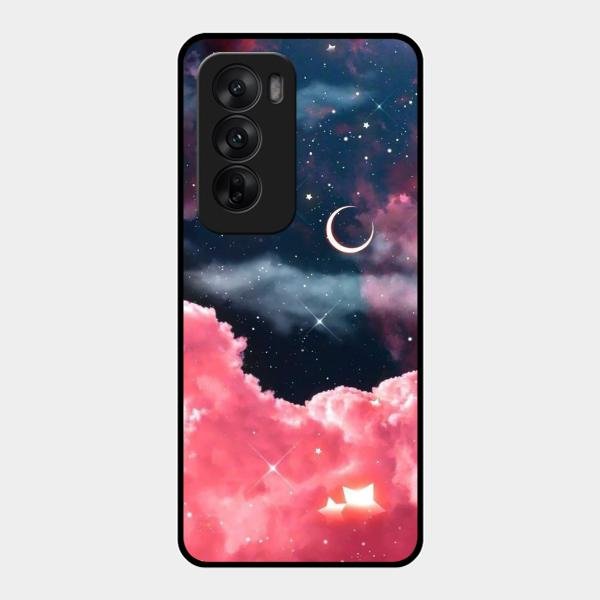 Aesthetic Cloud Glass Case Cover For Oppo Reno 12 5G