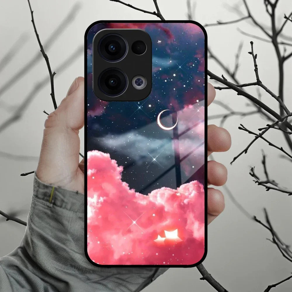 Aesthetic Cloud Glass Case Cover For Oppo - ShopOnCliQ