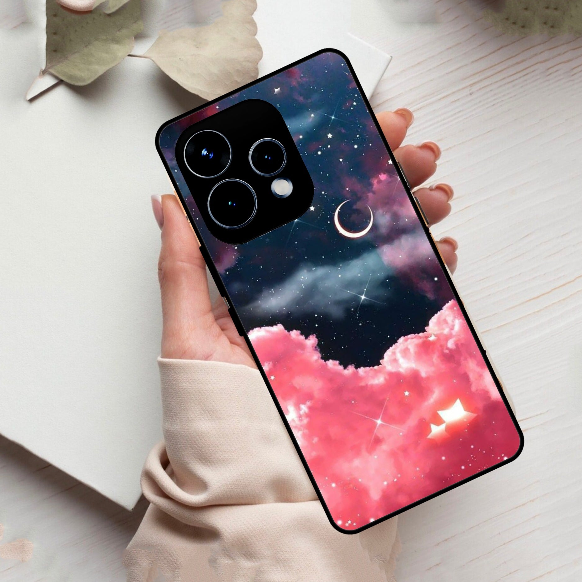 Aesthetic Cloud Glass Case Cover For Oppo