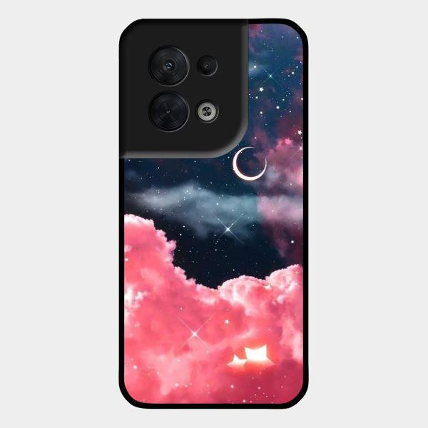 Aesthetic Cloud Glass Case Cover For Oppo Reno 8 5G