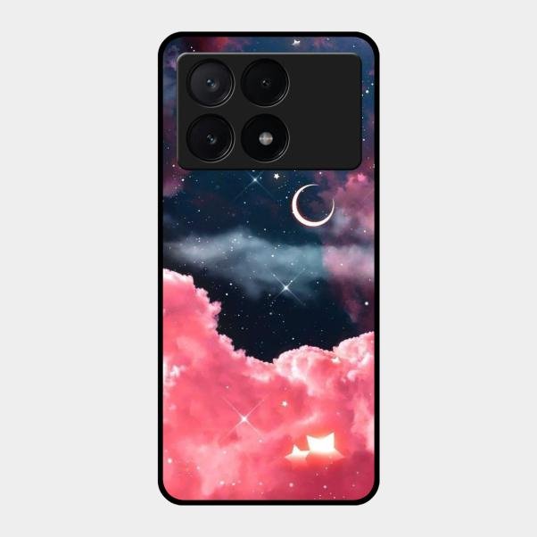 Aesthetic Cloud Glass Case Cover For Poco X6 Pro 5G