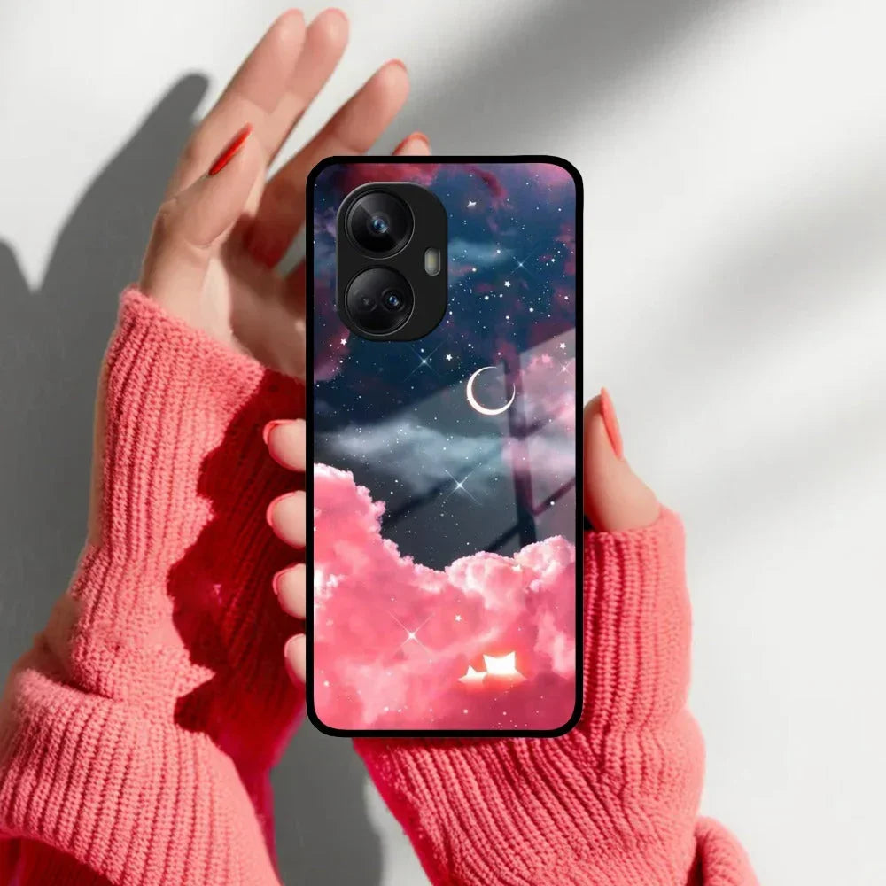 Aesthetic Cloud Glass Case Cover For Realme/Narzo - ShopOnCliQ
