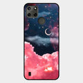 Aesthetic Cloud Glass Case Cover For Realme C21Y