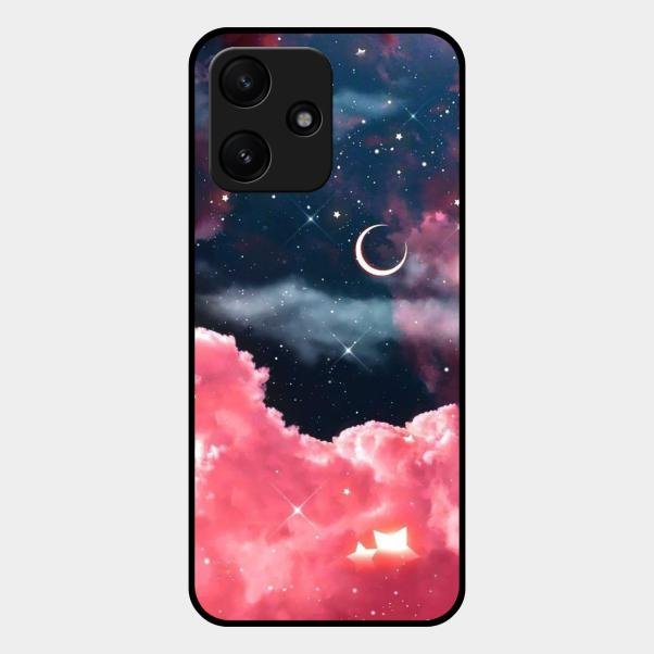 Aesthetic Cloud Glass Case Cover For Redmi 12 5G