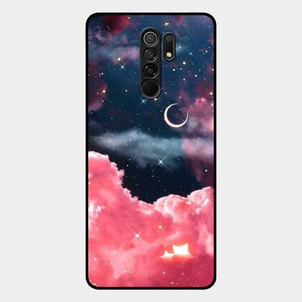 Aesthetic Cloud Glass Case Cover For Redmi 9 Prime
