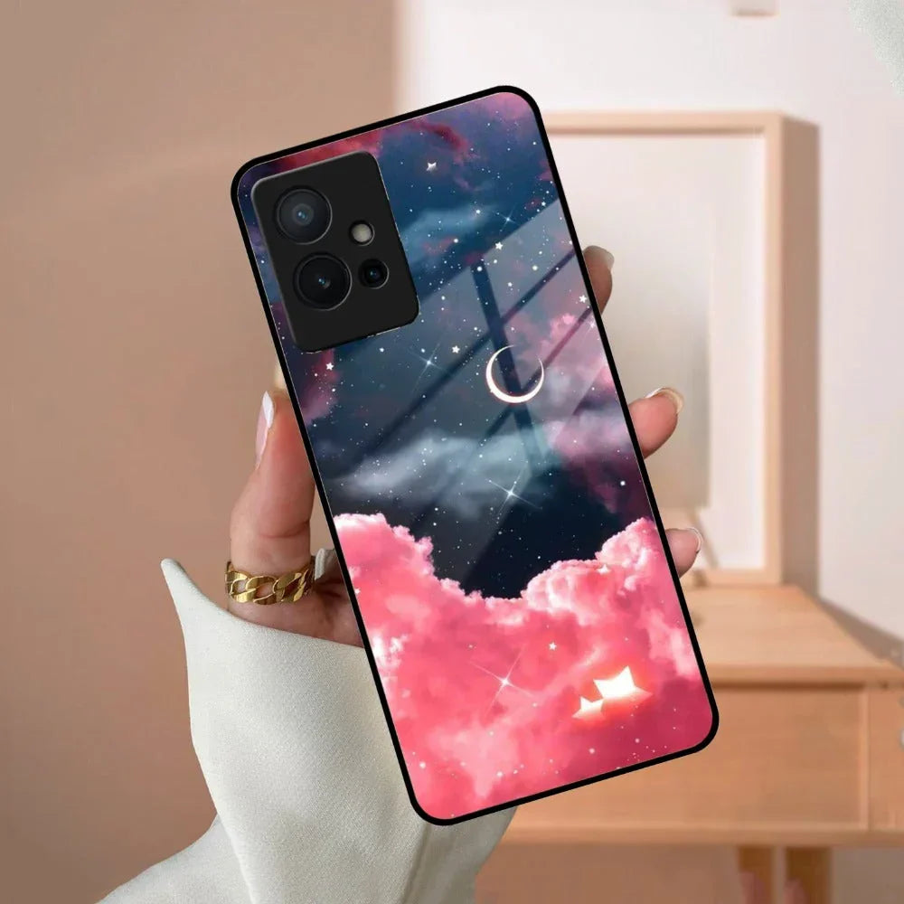 Aesthetic Cloud Glass Case Cover For Vivo - ShopOnCliQ