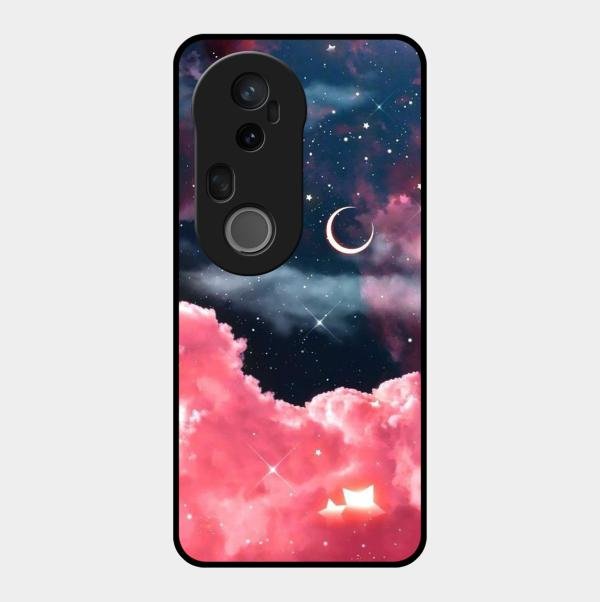 Aesthetic Cloud Glass Case Cover For Vivo T4 Ultra 5G