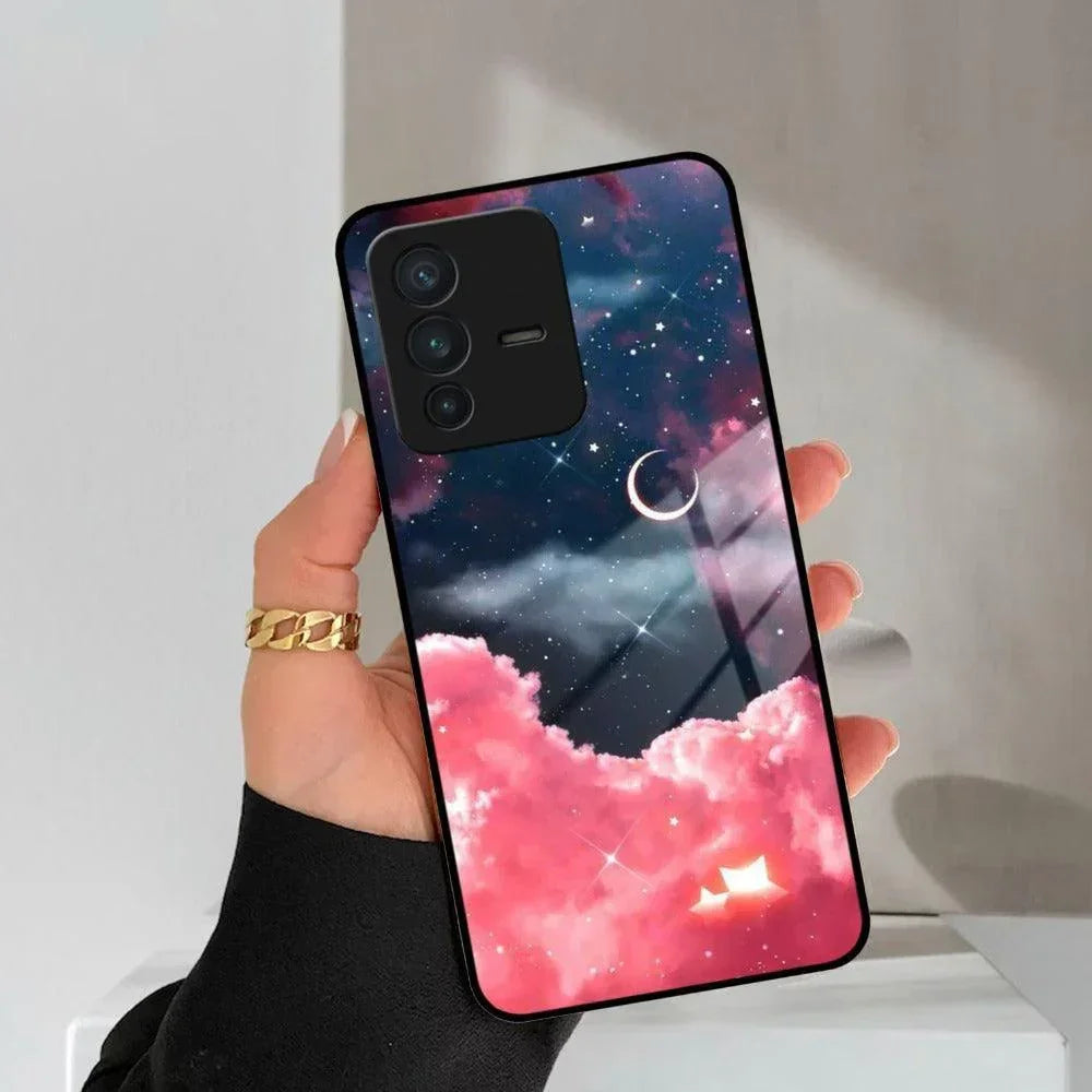 Aesthetic Cloud Glass Case Cover For Vivo - ShopOnCliQ