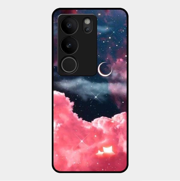 Aesthetic Cloud Glass Case Cover For Vivo V29 Pro 5G