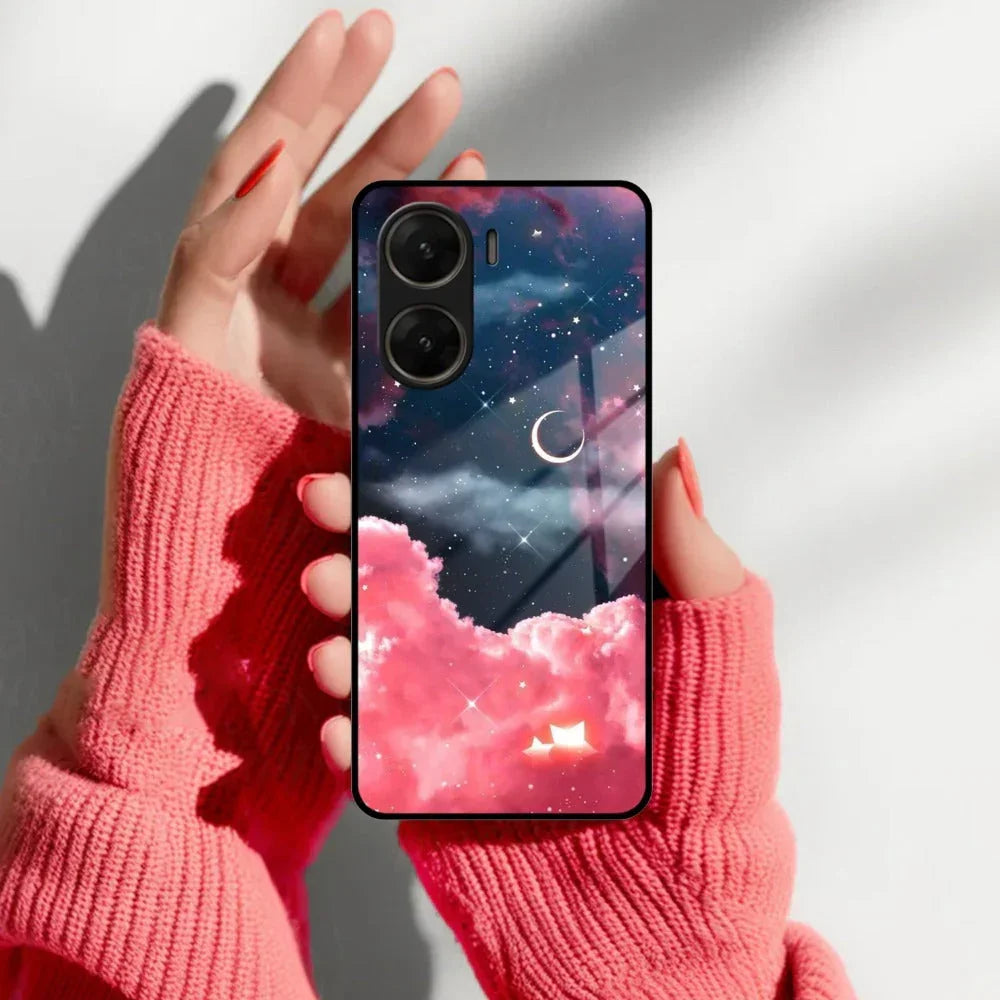 Aesthetic Cloud Glass Case Cover For Vivo - ShopOnCliQ