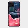 Aesthetic Cloud Glass Case Cover For Vivo V30 5G