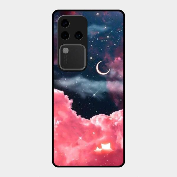 Aesthetic Cloud Glass Case Cover For Vivo V30 Pro 5G