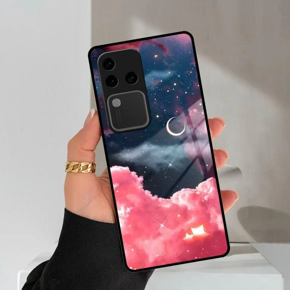 Aesthetic Cloud Glass Case Cover For Vivo - ShopOnCliQ