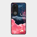 Aesthetic Cloud Glass Case Cover For Vivo V50E 5G