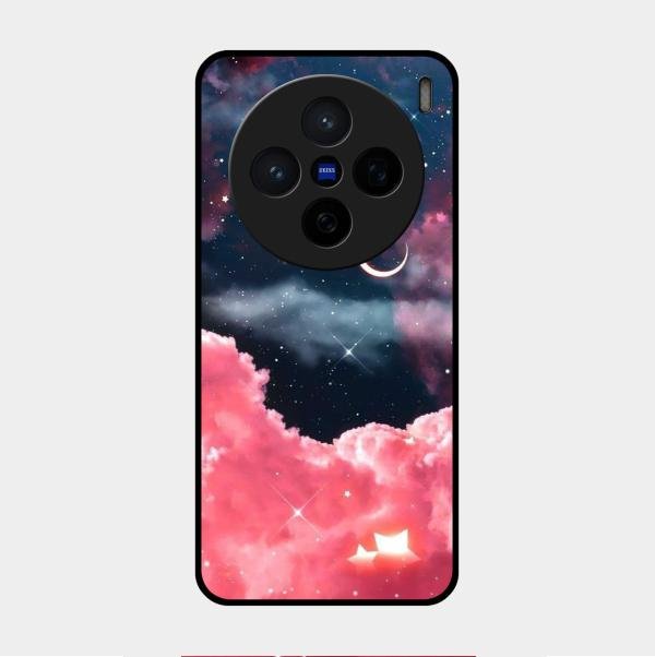 Aesthetic Cloud Glass Case Cover For Vivo X200 5G