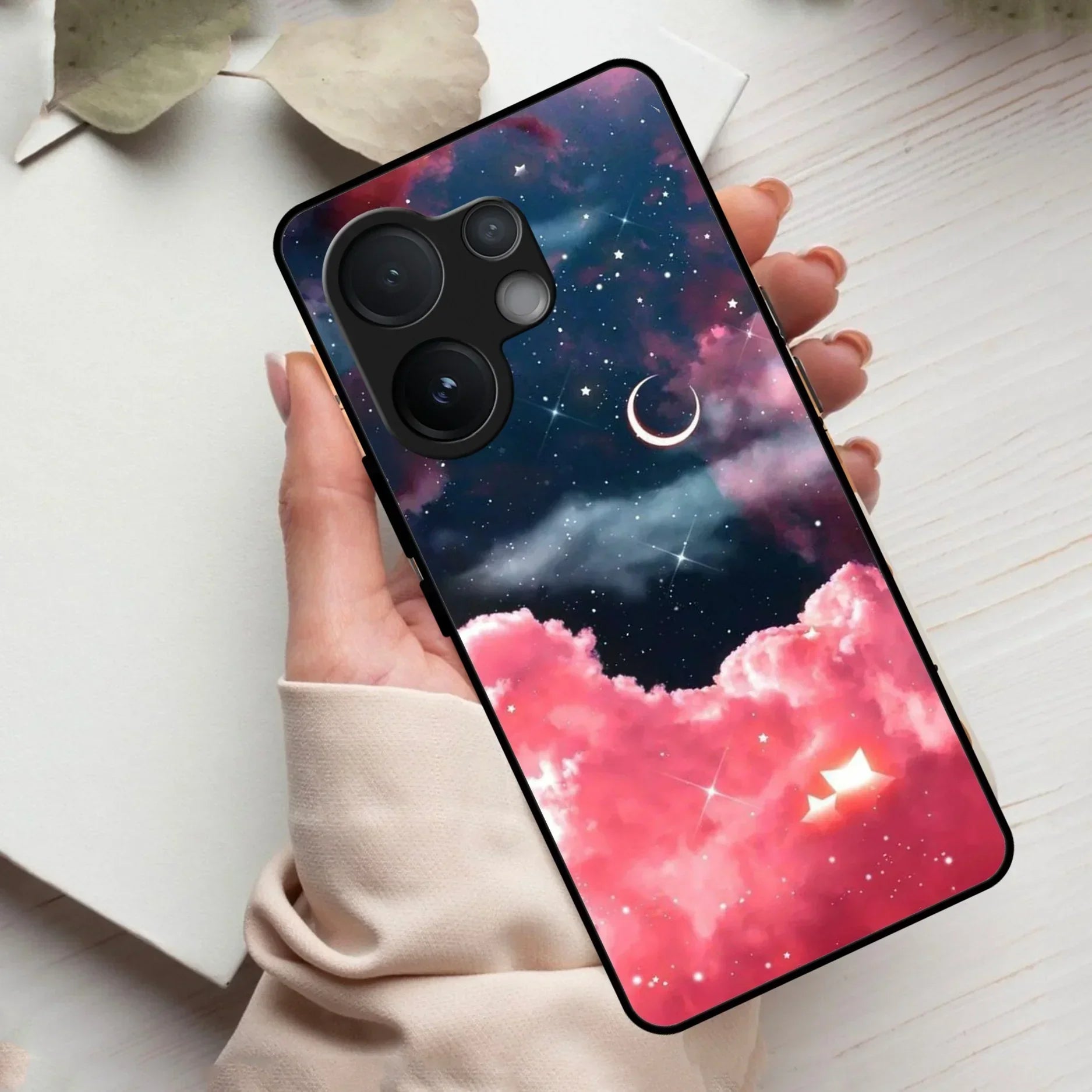 Aesthetic Cloud Glass Case Cover For Vivo - ShopOnCliQ