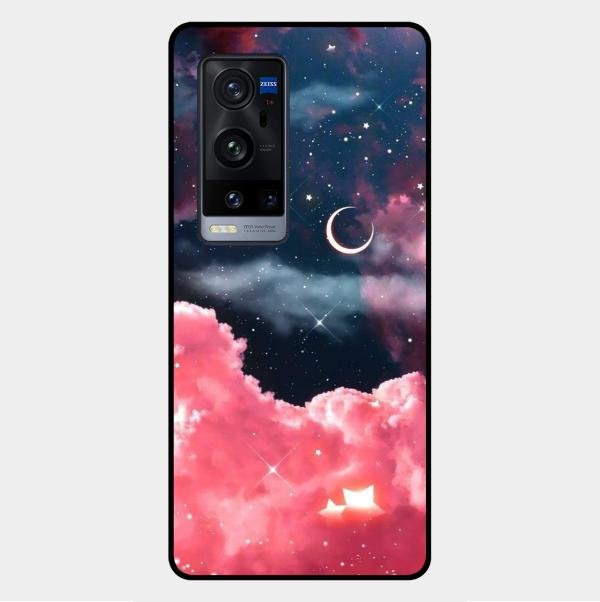 Aesthetic Cloud Glass Case Cover For Vivo X60 Pro Plus 5G