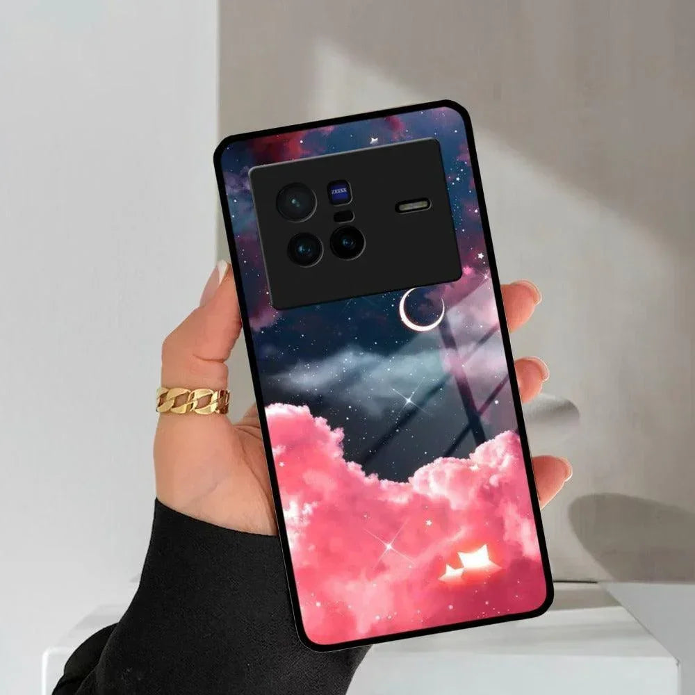 Aesthetic Cloud Glass Case Cover For Vivo - ShopOnCliQ