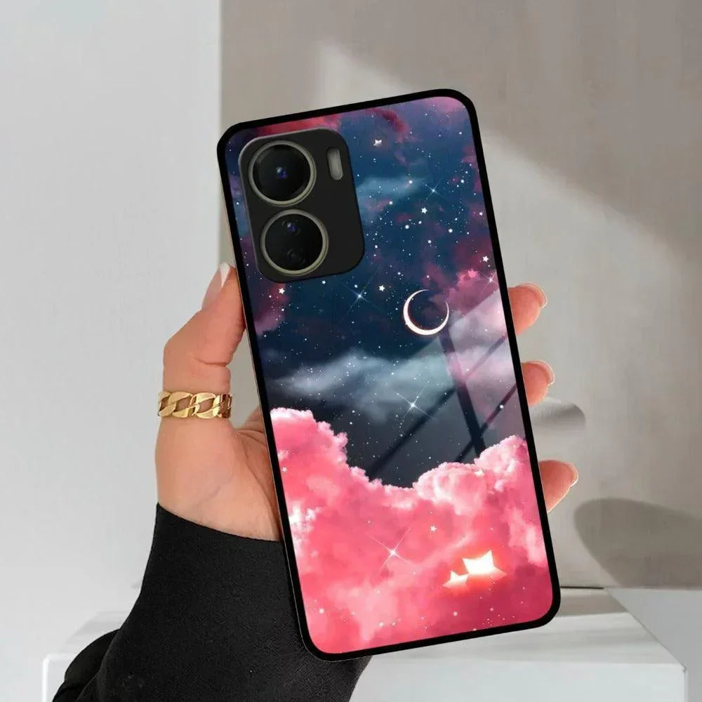 Aesthetic Cloud Glass Case Cover For Vivo - ShopOnCliQ
