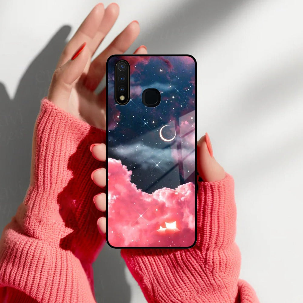 Aesthetic Cloud Glass Case Cover For iQOO