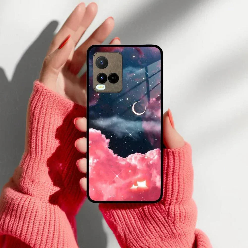 Aesthetic Cloud Glass Case Cover For Vivo - ShopOnCliQ