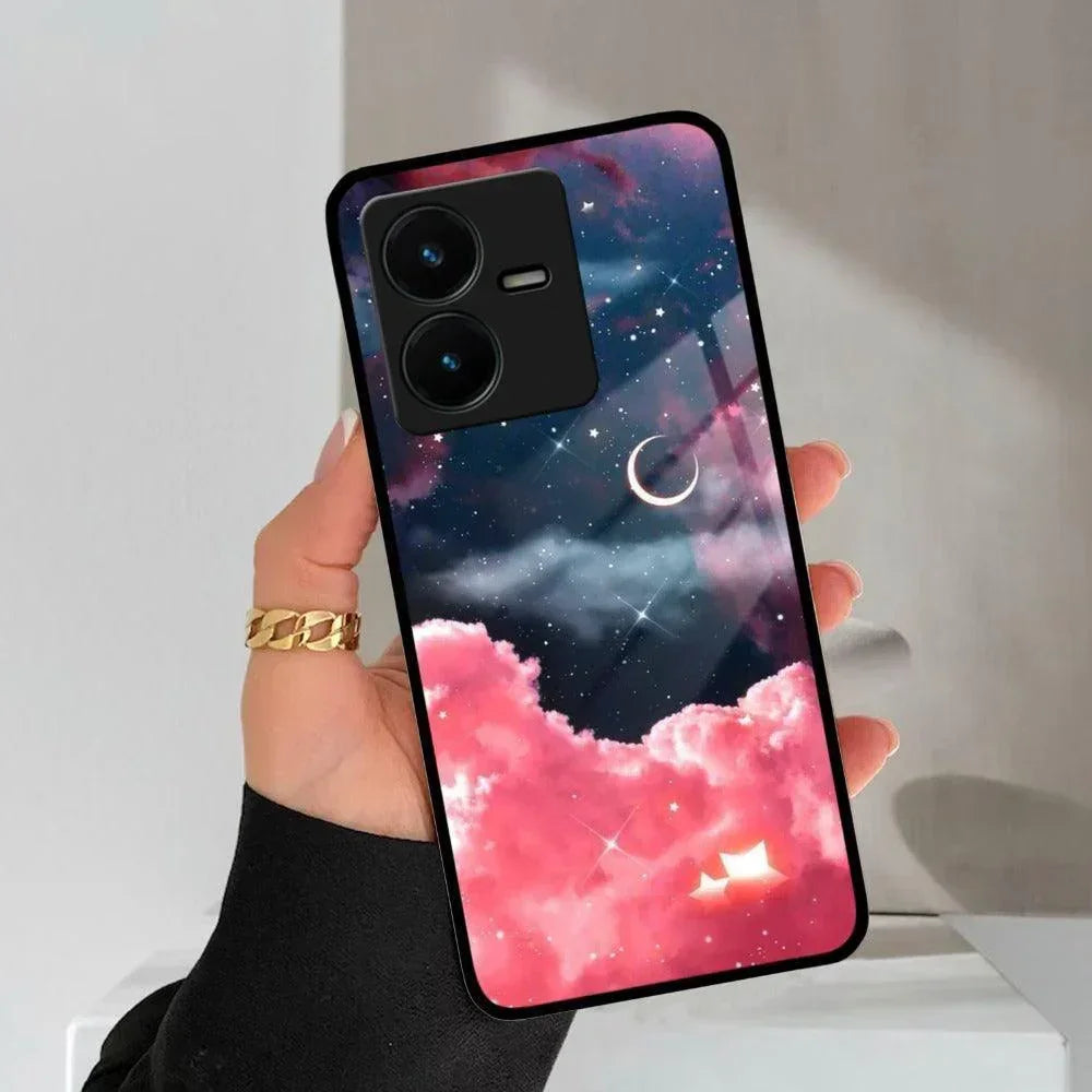 Aesthetic Cloud Glass Case Cover For Vivo - ShopOnCliQ