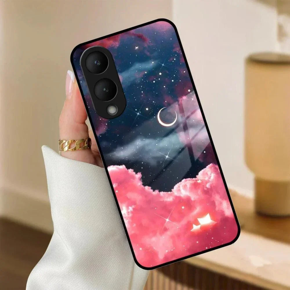 Aesthetic Cloud Glass Case Cover For Vivo - ShopOnCliQ