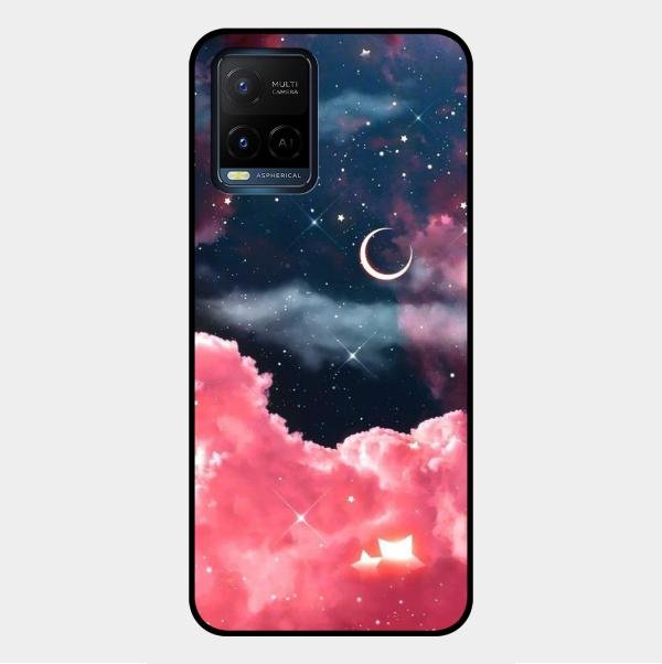 Aesthetic Cloud Glass Case Cover For Vivo Y33T