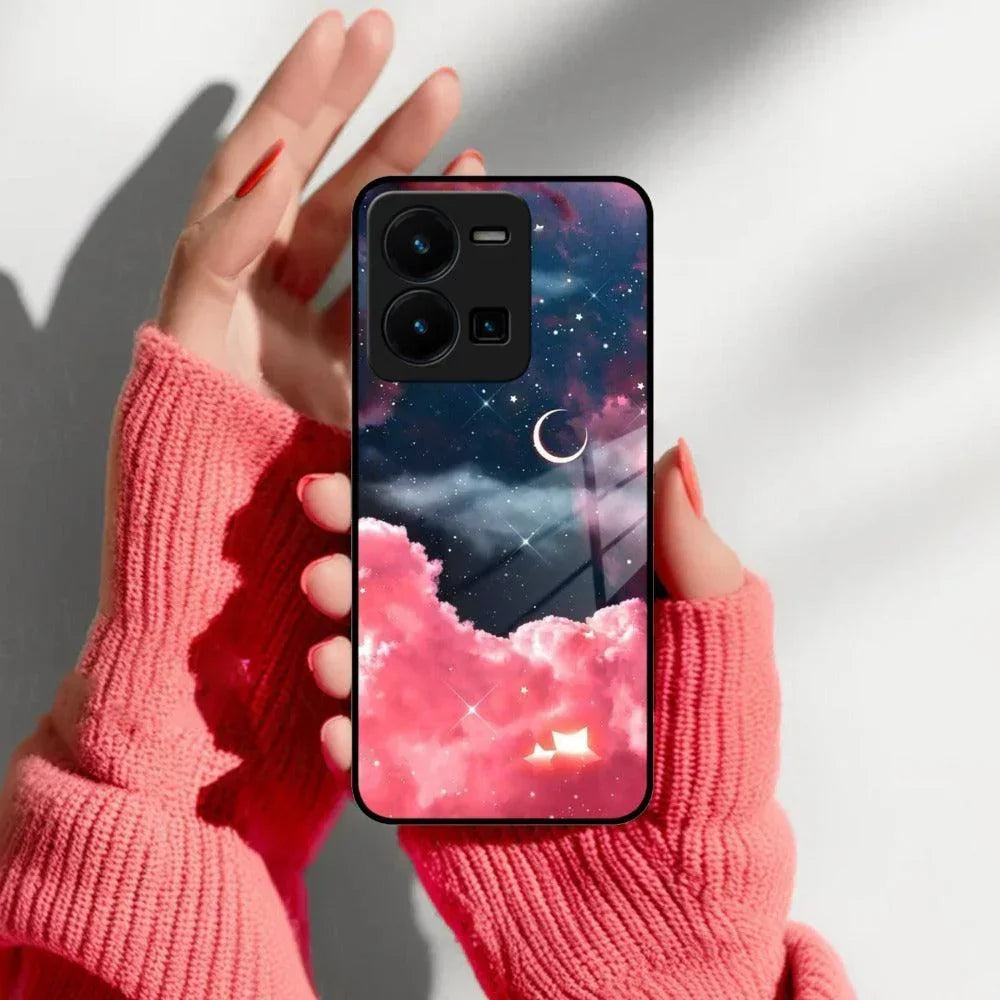 Aesthetic Cloud Glass Case Cover For Vivo - ShopOnCliQ