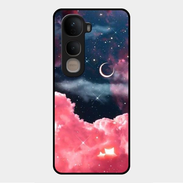 Aesthetic Cloud Glass Case Cover For Vivo Y400 5G