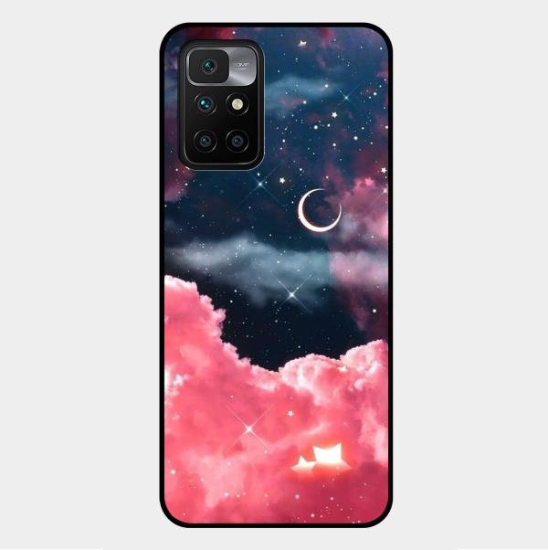 Aesthetic Cloud Glass Case Cover For Xiaomi Redmi 10 Prime 2022