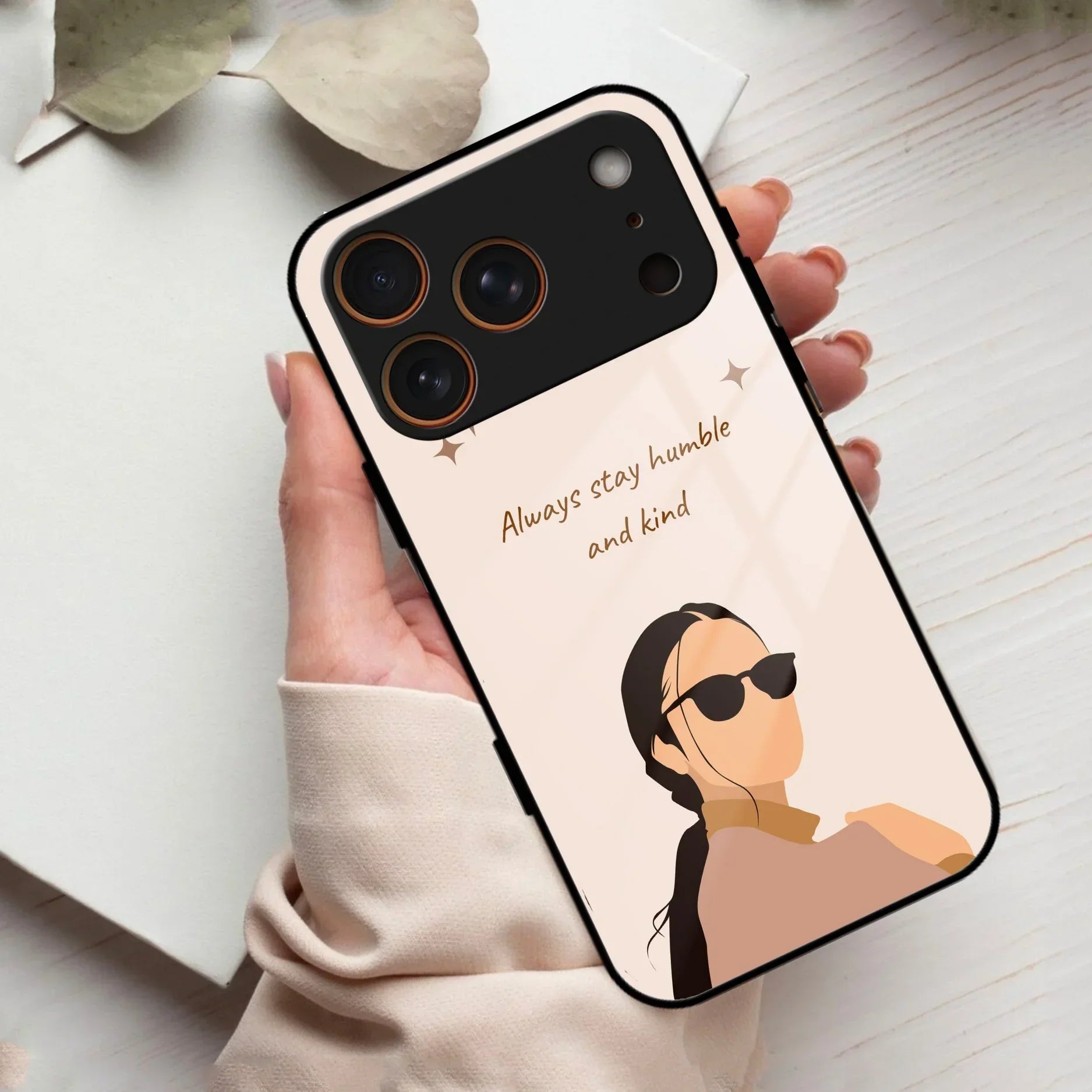 Always Stay Humble And Kind Glass Phone Cover for iPhone - ShopOnCliQ