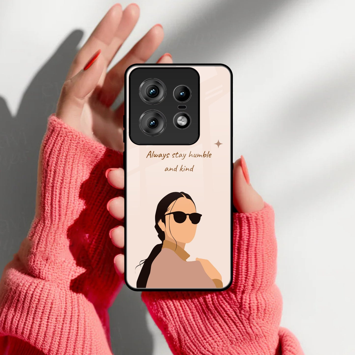 Always Stay Humble And Kind Glass Phone Cover For Motorola