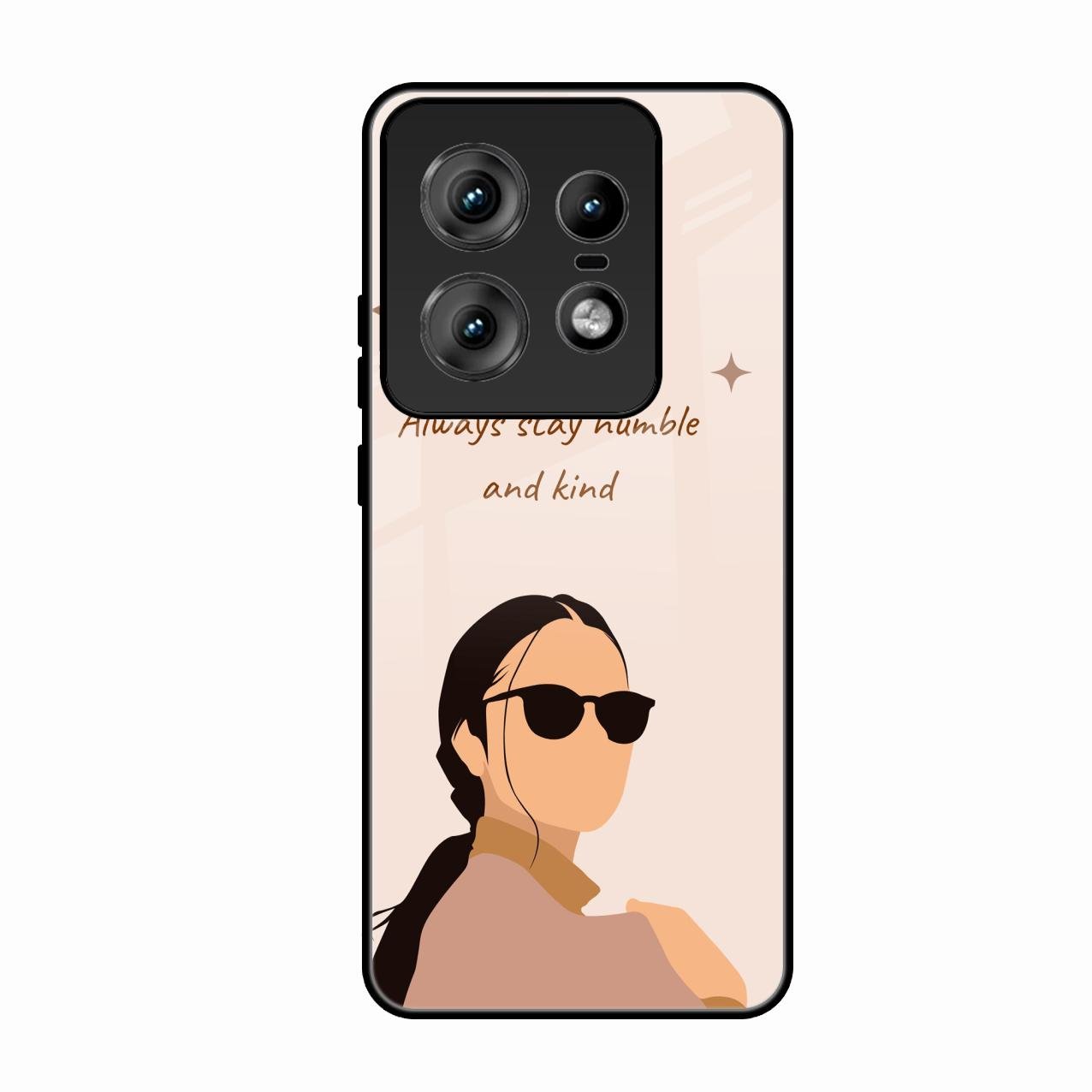 Always Stay Humble And Kind Glass Phone Cover for Motorola Edge 50 Pro