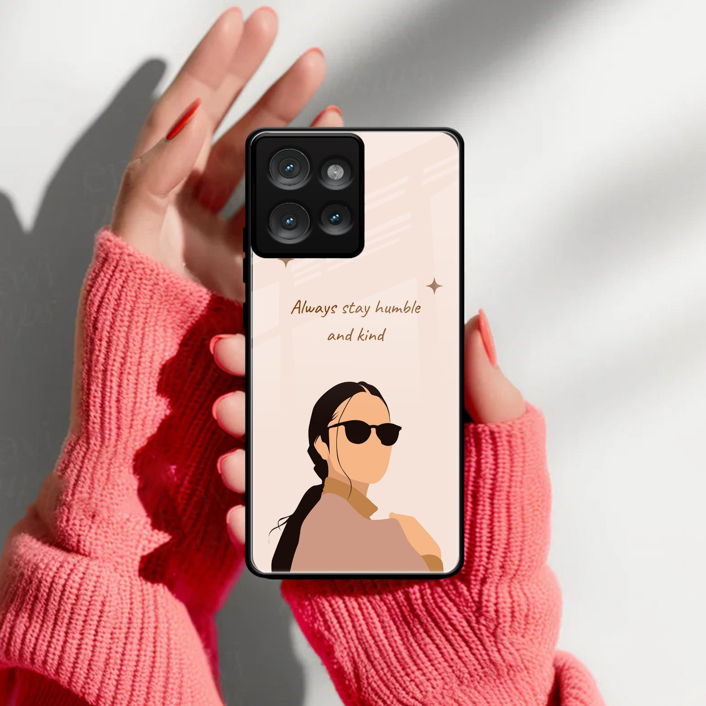 Always Stay Humble And Kind Glass Phone Cover For Motorola